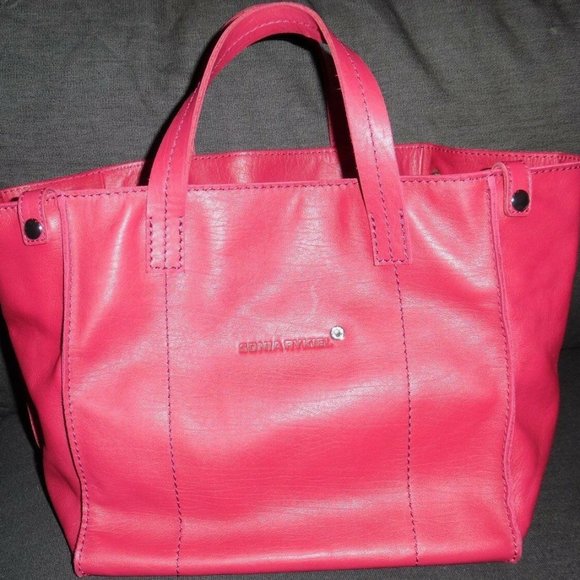 Sonia Rykiel Pink Fuchsia Leather Jeweled Handbag - Picture 3 of 9